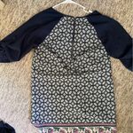 Blue and white geometric color block tunic/dress Size 8 Photo 1