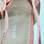 Top Moda  Sandal Womens 7.5 Pink  Rhinestone Strappy Lace Sandal NEW‎ Photo 5