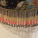 Floral Embroidered Drawstring Bag Black Photo 6