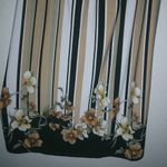 MKM Designs MKM L Black Brown Striped Floral Strap Mini Dress Photo 3