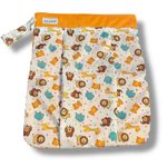 Bontime Wet Bag Diapers Laundry Swim Suit Pouch Stroller Double Zip Expandable Orange Photo 2