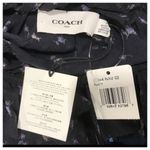 Coach silk Navy Blue Scattered Rose Print Pleated Dress. NWT Photo 4