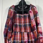 Angie  Women's Plaid Long Sleeve Dress with Ruffle Hem Size Medium NWT Photo 7