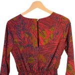 VICI Collection Red Floral Long Sleeve Mini Wrap Dress Size S Small Photo 5