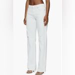 NWT Purple Brand Ripped Slim Fit Straight Leg Jeans Mid Rise Sz 26 $250 White Photo 2