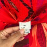 A New Day Cropped Pants Womens Large Red Orange Floral Print High Rise Wide Leg Photo 5