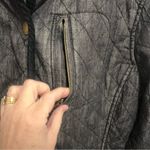 Ralph Lauren Lauren Jeans Co quilted grey lined denim barn style jacket size medium Photo 4