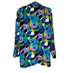 Vtg Unique KenSington Square Jacket Colorblock Artsy Geometric Blazer USA Sz Med Photo 2