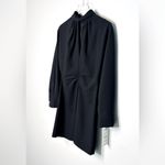 ZARA Women’s Ruched Chocker Black Crepe Dress Size S NWT Photo 5