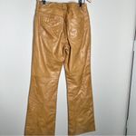 EXPRESS VTG Y2K 90’s Tan Leather Pants Size 7/8 Women’s Photo 3