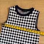 Ann Taylor  Navy and White scallop Pattern Sleeveless sweater vest Top Photo 6