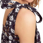 WARM Dress Big Love Floral Tiered Tie Shoulder Maxi Dress Size S Black Photo 2