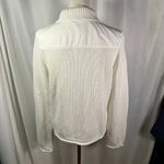 Blue Willi's Life Danish Design White Cotton Knit Full Zip Up Jacket L Pastel Size L Photo 9