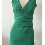 Tobi Y2K Green V Neck Bandage polyester stretch curve hugging Bodycon Dress M Photo 0