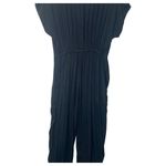 Abercrombie & Fitch Abercrombie Fitch Jumpsuit Womens XS Lightweight V Neck Short Sleeve Pockets Blk Photo 5
