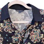 Brooks Brothers Brooks Brothers Black Floral Viscose Silk Blend Long Sleeves Dress XS Photo 2