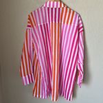 Beach Riot Pink And Orange Striped Cover Up Shirt NWOT Photo 8