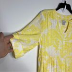Chico's Chico’s tiered paisley maxi dress yellow white size 8/10P spring Easter wedding Photo 5