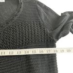 Aldomartins Black Semi Sheer Lace Knit Long Sleeve Cardigan size 12 Photo 6