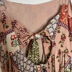 Anthropologie ATL The Label Dress Gypsiana ruffle ladies M Pink Boho Patchwork Maxi Rayon Photo 8