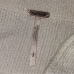 Free People  Cream Ribbed Ottoman Slouchy Oversized Tunic Top Pullover Small Photo 5