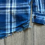 Westport Blue and White Casual Button Down Shirt Photo 3