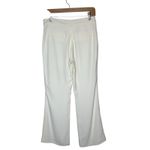 La Ligne Cadet Wide Leg Trousers Cream Crepe Satin Piping Sides Pant size 4 White Photo 3
