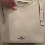 Coach Pebble Leather Chalk White Silver Hardware Meadow Shoulder Bag Purse NWT Photo 1