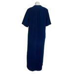Vanity Fair  Blue Brush Polyester House Dress Robe Medium Pullover Housedress Photo 1