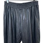 Amanda Uprichard Women’s Beacon Faux Leather Pants Black Size Medium Photo 3