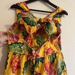 Farm Rio  Yellow Beaks & Bananas Print Cotton Maxi Sundress Size Medium Photo 13