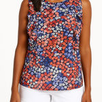 Juicy Couture Floral Sleeveless Blouse with Ruffles Photo 0