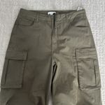 Good American Baggy Cargo Fatigue Pants Champagne olive green wide leg loose fit Photo 5