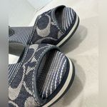 Coach Vintage Tawney Wedge Espadrilles Platform Y2K Sandals Monogram Blue Denim Photo 5