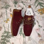 Toms Toma Venice collection red plaid felt shoes NWT Photo 7