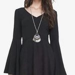 EXPRESS Black Dress With Bell Sleeves Photo 0