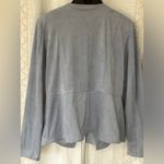 Hutch Anthropologie ||  Draped Faux Suede Jacket in Baby blue Photo 3