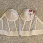 Vintage White Lace Bustier Corset Size 38A Photo 0