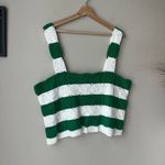 Tuckernuck NEW Hyacinth House  Green White Crochet‎ Cooper Tank Top Size XXL Photo 2