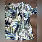 Hang Ten Plant Fitted Long Sleeve UV Protect Top Size Large Blue Pocket Outdoor Photo 9