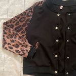 Cheetah Print Bomber Jacket Brown Size M Photo 1
