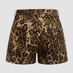 Cider NWT  Low Rise Leopard Print Shorts with Gold Details Photo 1