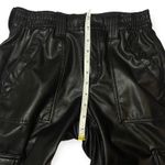 American Eagle  Stretch High-Waisted Vegan Leather Straight Cargo Pant Black Sz 2 Photo 8