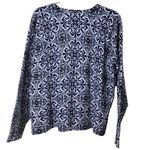 Foxcroft  Floral Gray Black Cardigan Photo 2