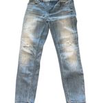 White House | Black Market High Rise - Blue Ankle Cropped Jeans Relaxed Fit Photo 1