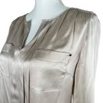White House | Black Market WHBM Stretch Silk Women’s Blouse in Champagne size 6 Photo 1