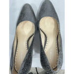 Coach Womans  Adina Size 9.5 B Gray Cracked Leather Slip On Stiletto Pumps Photo 5