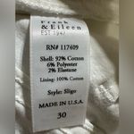 Frank & Eileen  Sligo Italian Performance Denim cropped white jeans size 30 Photo 9