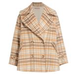 Free People NEW  Highlands Oversized Plaid Peacoat Photo 3