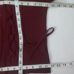 Ambiance Apparel Long Sleeve Lace Up Front Maroon Top L NEW Winter Cozycore Purple Size L Photo 5